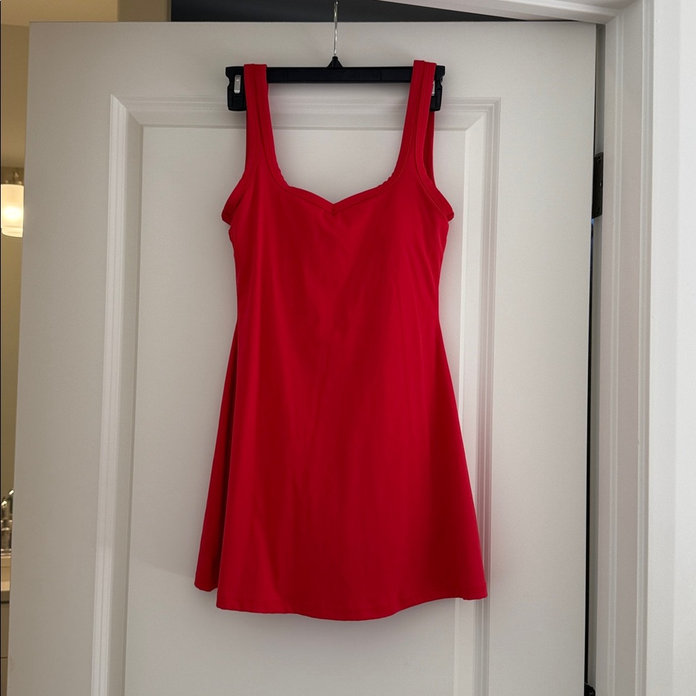 Red activewear dress